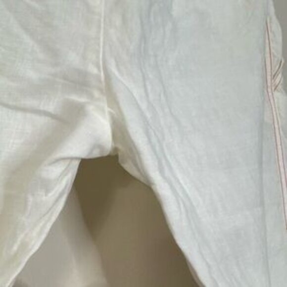 People of the Labyrinths Linen Pants | Rare Dutch Design Frog Print Size Medium - Picture 3 of 14